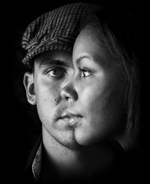 black-and-white-faces-of-man-and-woman